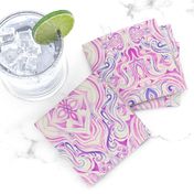 Vintage Pink and Purple Watercolor Swirls