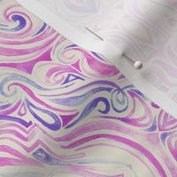 Vintage Pink and Purple Watercolor Swirls