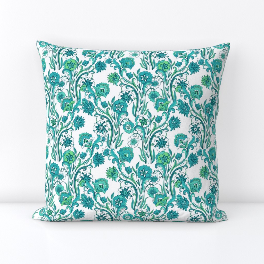 Turquoise floral pattern 