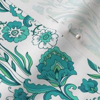 Turquoise floral pattern 