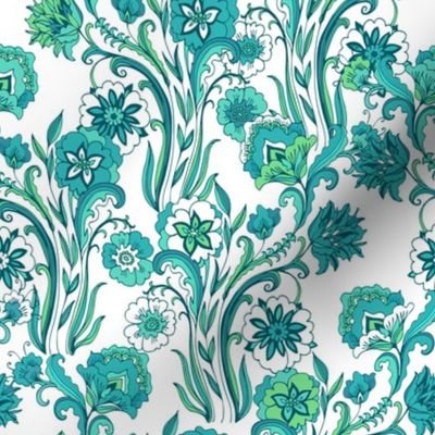 Turquoise floral pattern 