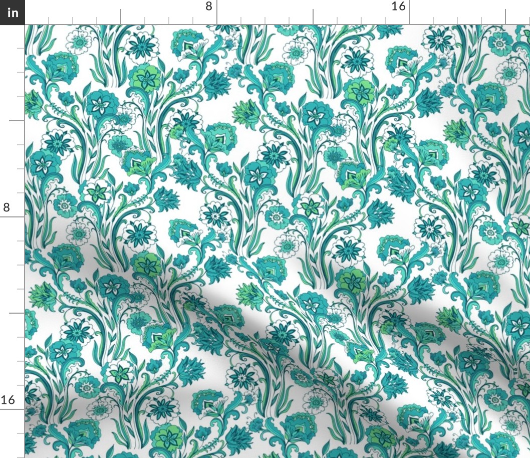 Turquoise floral pattern 