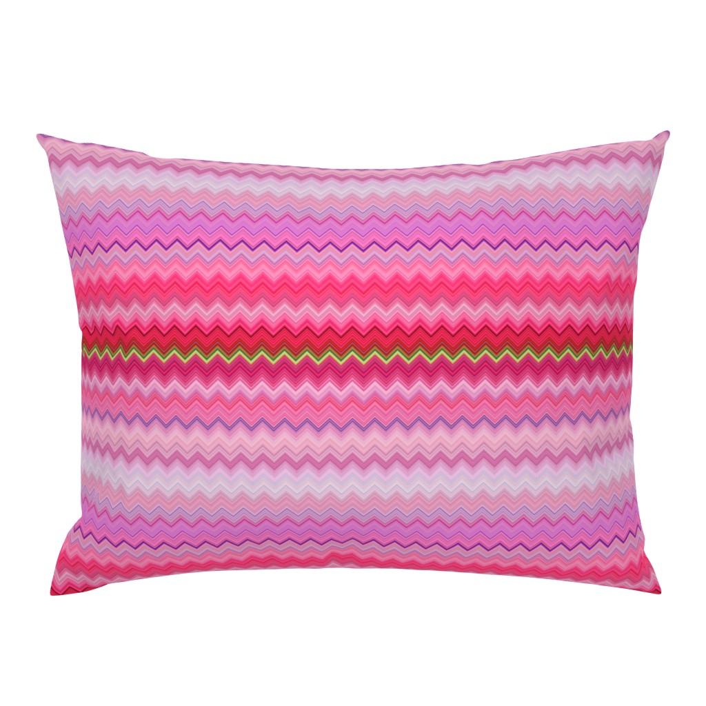 DREAM OF A ORANGE PINK SEA GARDEN Chevrons zigzag 2