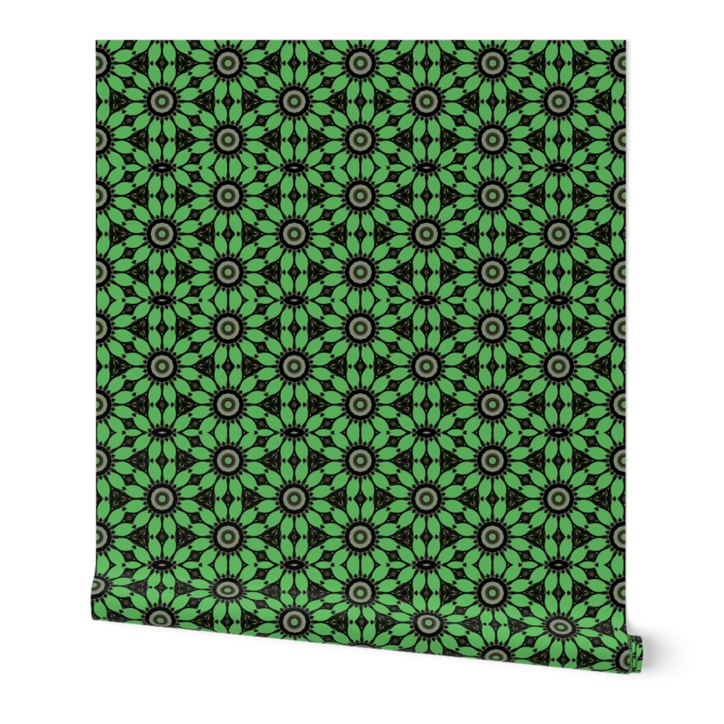 Forest Green Digital Flowers