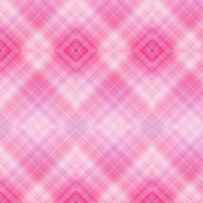 DREAM OF A ORANGE PINK SEA GARDEN Diagonal Plaid