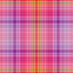 DREAM OF A ORANGE PINK SEA GARDEN PLAID 1