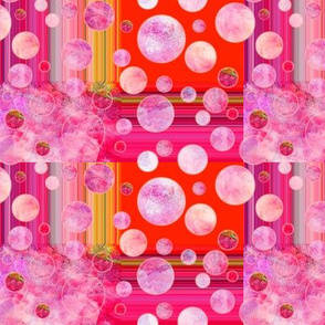 DREAM OF A ORANGE PINK SEA GARDEN Fruity balloon bubbles