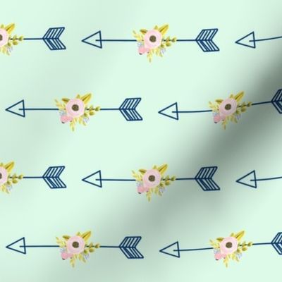 Floral Arrow - Mint (tight)