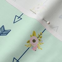 Floral Arrow - Mint (tight)