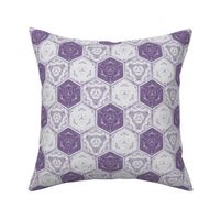 Hexagonal Tile Geometric in crocus purple, small