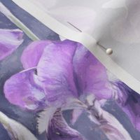Simple Iris Pattern in Pastel Purple