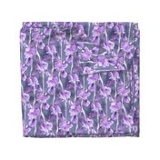 Simple Iris Pattern in Pastel Purple