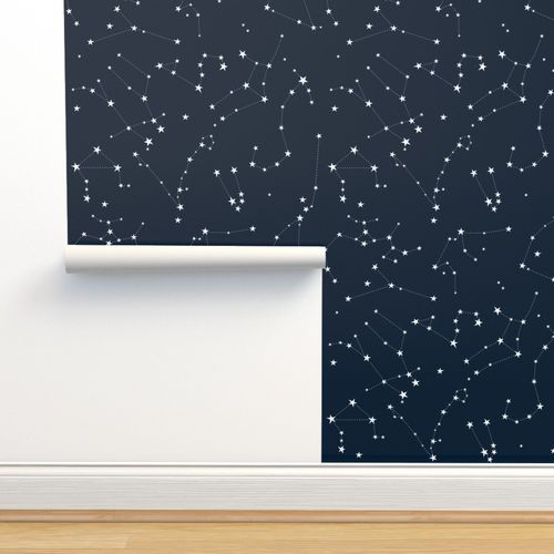 Stars in the zodiac constellations - Wallpaper | Spoonflower