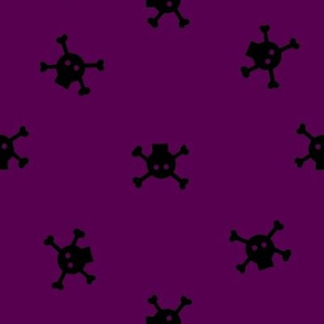 Bitty skulls - dk purp