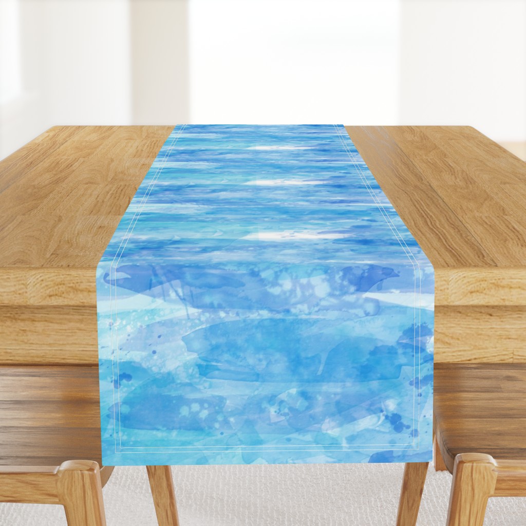 Coastal Blue Watercolor Background Effect