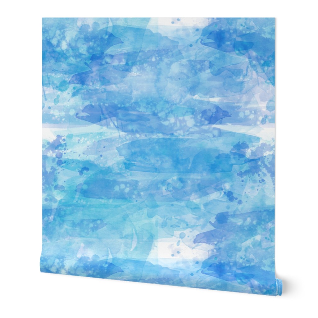 Coastal Blue Watercolor Background Effect