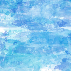 Coastal Blue Watercolor Background Effect