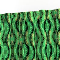 Green and Black Pixellated Pattern