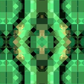 Green and Black Pixellated Pattern