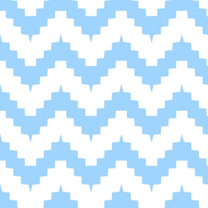 chevron white and blue - large