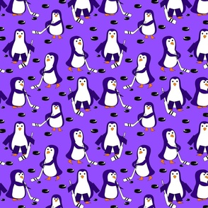 Penguin hockey purple