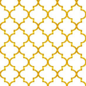 Quatrefoil in Gold 4" Wide