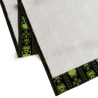 Baroque Skull Stripe Green Black