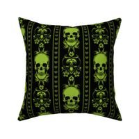 Baroque Skull Stripe Green Black