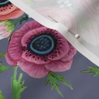 Watercolor Floral Anemone //  Eternal Flower Garden child / Anemone