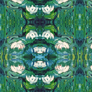 Waterlilies after Monet - scarf version