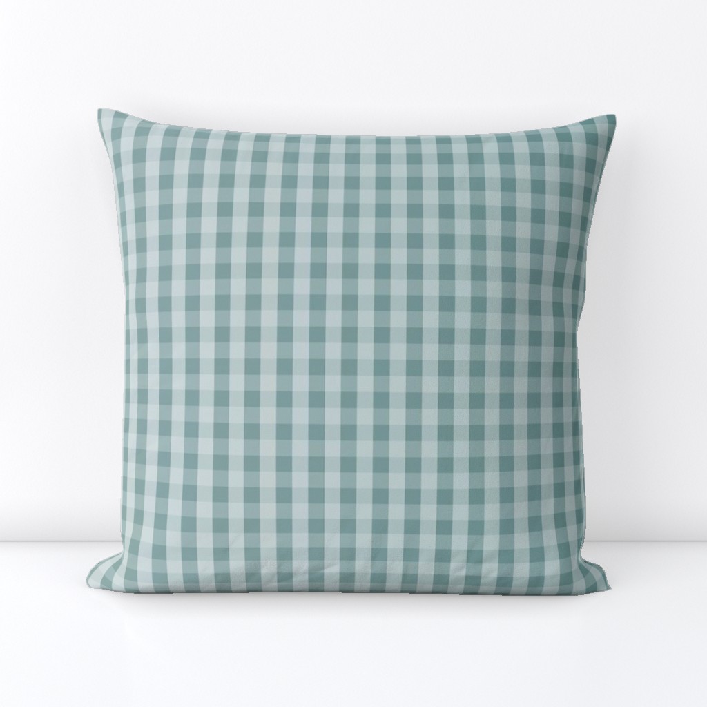 Vintage Teal Ombre Gingham