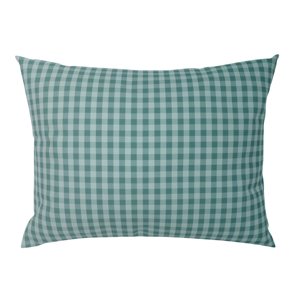 Vintage Teal Ombre Gingham