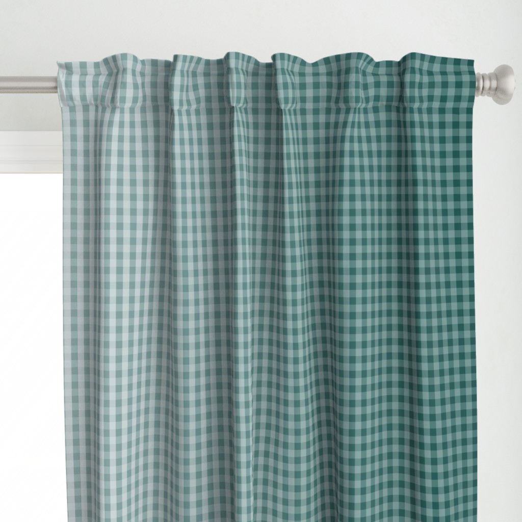 Vintage Teal Ombre Gingham