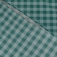 Vintage Teal Ombre Gingham