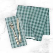 Vintage Teal Ombre Gingham