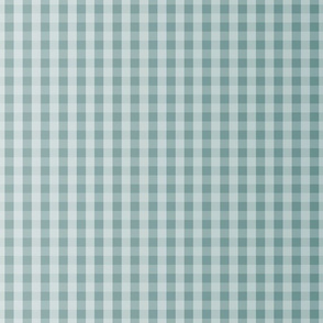 Vintage Teal Ombre Gingham