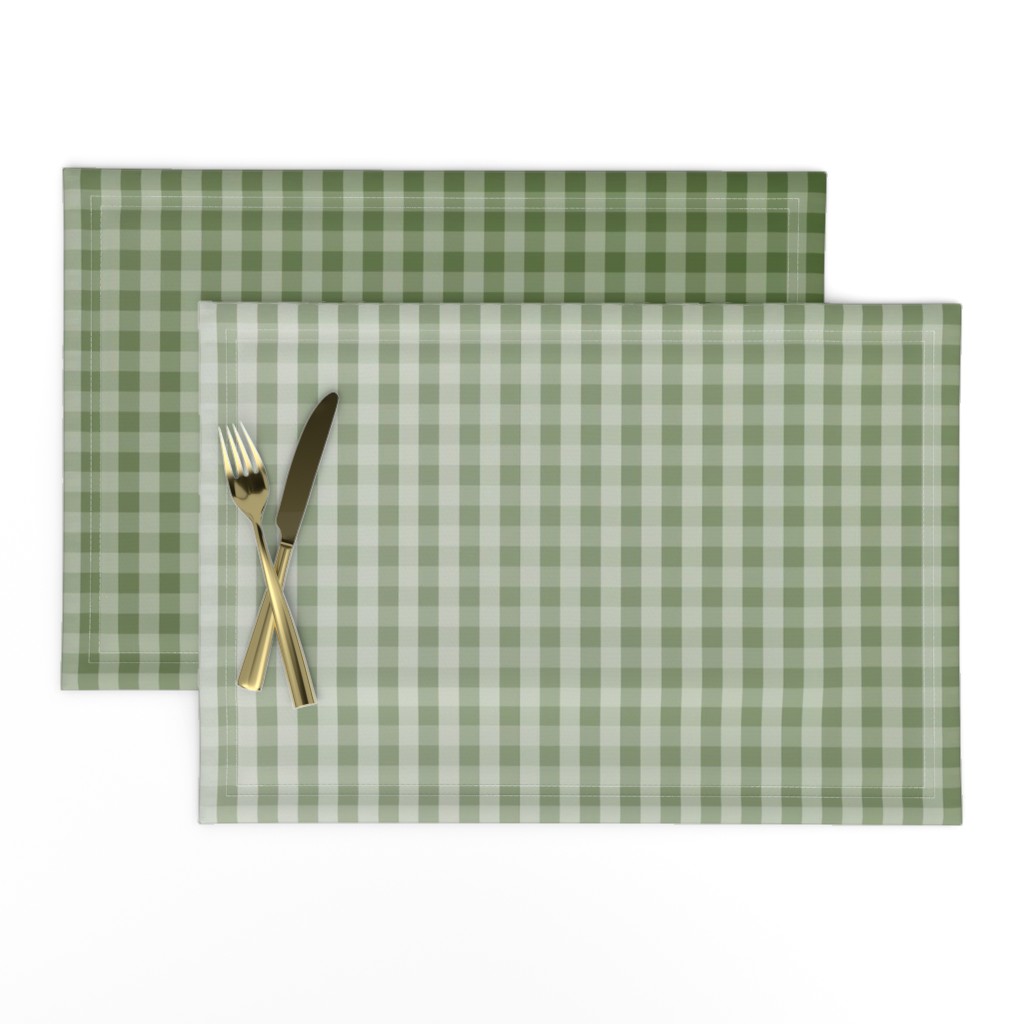 Vintage Olive Ombre Gingham