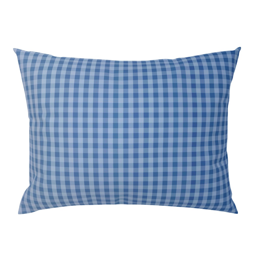 Marine Blue Ombre Gingham