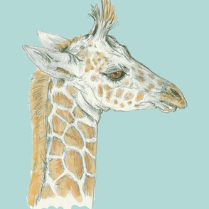 Custom Baby Giraffe, Antiqued