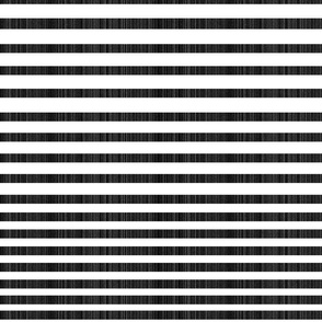 Black Linen Varied Stripe