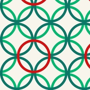 Classic Christmas lattice in red + greens by Su_G_©SuSchaefer