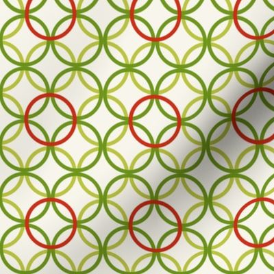 Festive spring lattice in red + greens by Su_G_©SuSchaefer