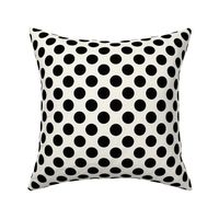 Black on off-white, 1-inch polka dots by Su_G_©SuSchaefer