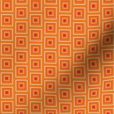 Large Red & Orange 3/4" Squares