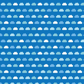 Clouds blue sky seamless pattern