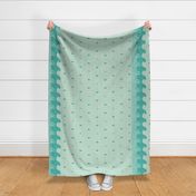 Rainy Days & Dots Border Print Seafoam