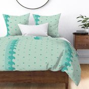 Rainy Days & Dots Border Print Seafoam