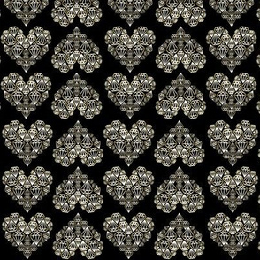 Diamondhearts gold/black