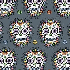 sugar skull hero grey