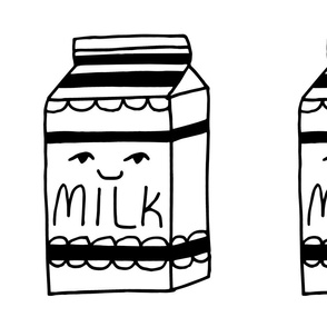 milk // black and white milk carton kids plush plushie cut and sew food novelty cute food milk design